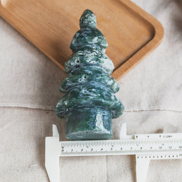 Moss Agate Christmas Tree