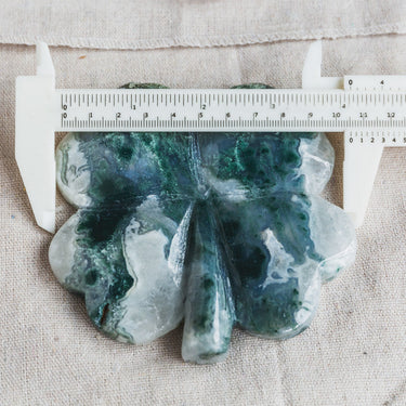 Moss Agate Four Leaf Clover