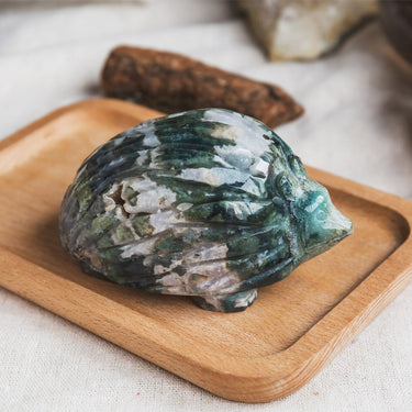 Moss Agate Hedgehog