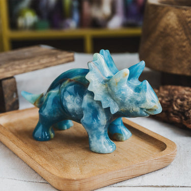 Blue Onyx Triceratops