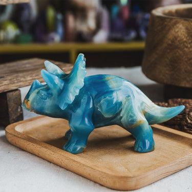 Blue Onyx Triceratops