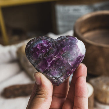 Purple Sphalerite Heart