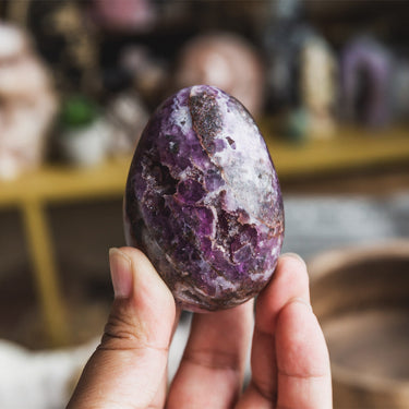 Purple Sphalerite Dinosaur Egg