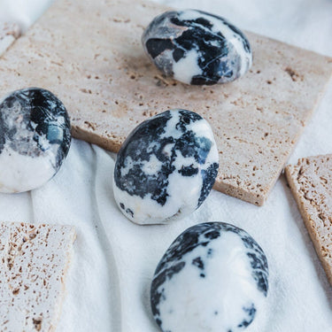 Zebra Jasper Palm Stone