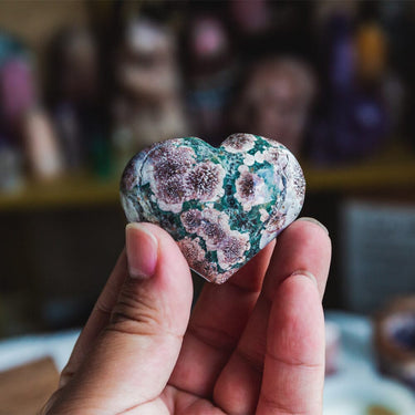 Russia Flower Agate Heart