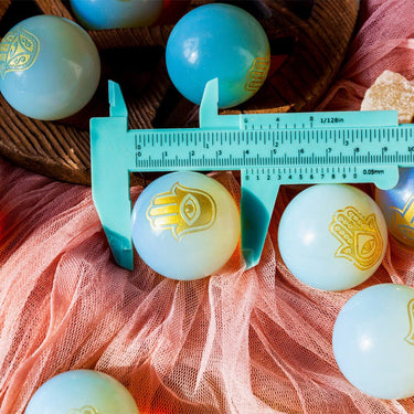 Opalite Sphere With Pattern