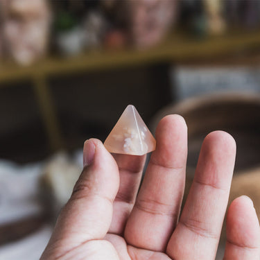 Flower Agate Mini Pyramid