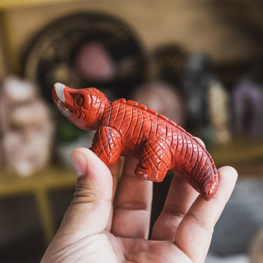 Red Jasper Crocodile