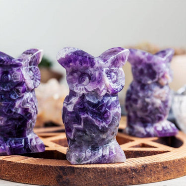 Dream amethyst owl - Reikilovecrystal