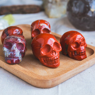 2" Red Jasper Skull