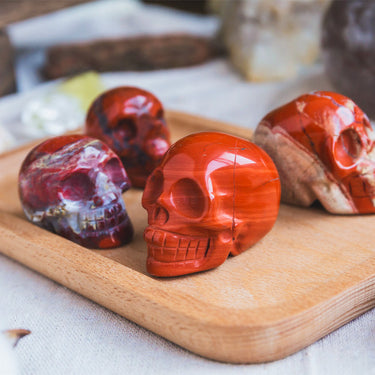 2" Red Jasper Skull