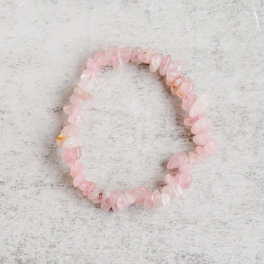 【Chips Bracelet 】Rose Quartz