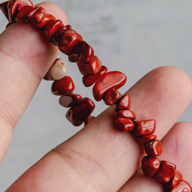 【Chips Bracelet 】Red Jasper