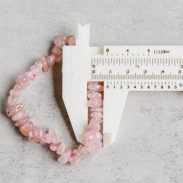 【Chips Bracelet 】Rose Quartz