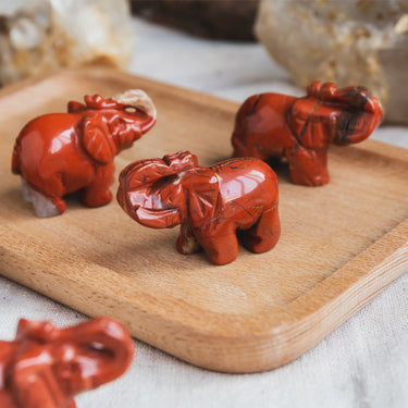 1.5" Red Jasper Elephant