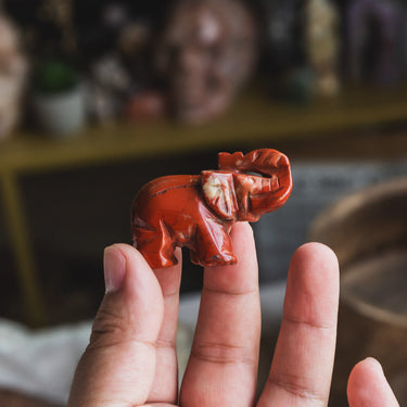 1.5" Red Jasper Elephant