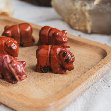 1.5" Red Jasper Bear