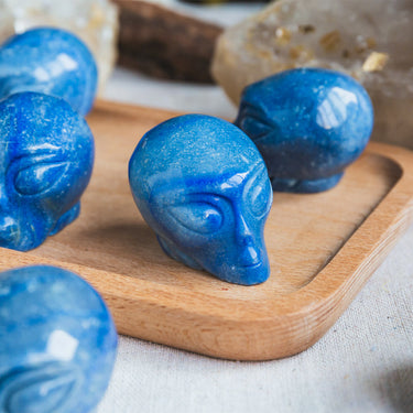 1.5" Blue Aventurine Alien Skull