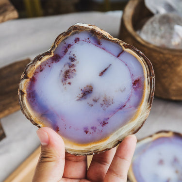 Blue Chalcedony Slice