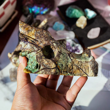 Purple Breccia Dragon Head