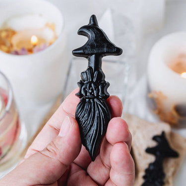 Black Obsidian Magic Broom