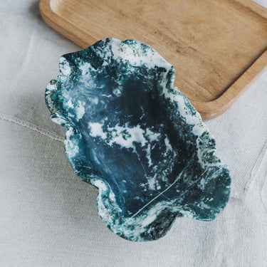 Moss Agate Lace Bowl