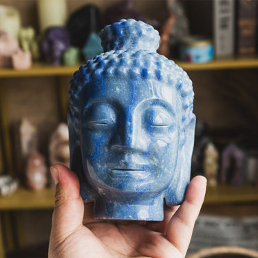 Blue Aventurine Buddha Head