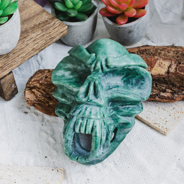 Green Jade Skull Mask