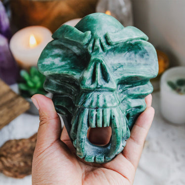 Green Jade Skull Mask