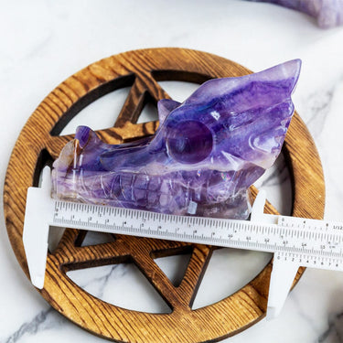 Purple Fluorite Dragon Head