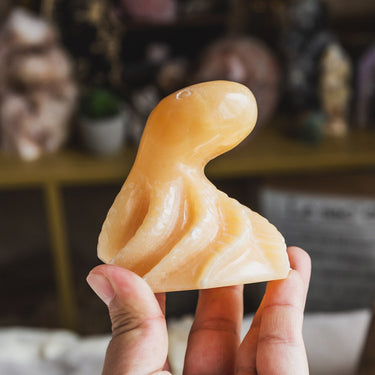 Orange Calcite Octopus