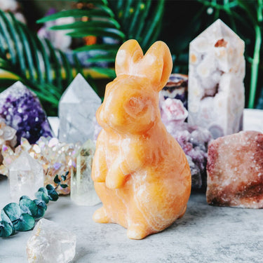 Orange Calcite Rabbit