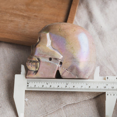 Aura Rhodonite Skull