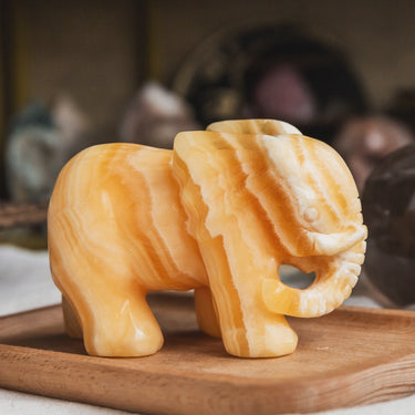 Orange Calcite Elephant