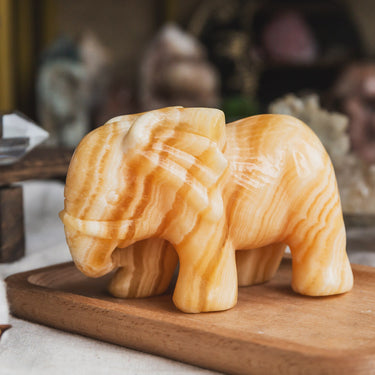 Orange Calcite Elephant