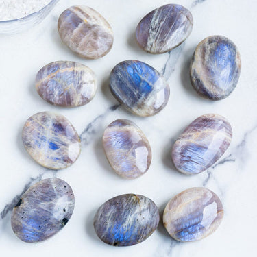 Rainbow Moonstone Palm Stone