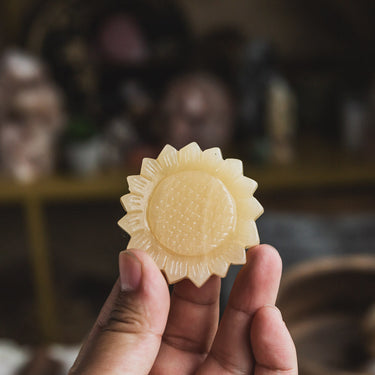 Orange Calcite Sunflower