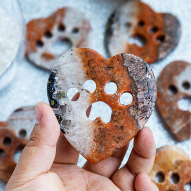 Mosaic Quartz Heart with paw