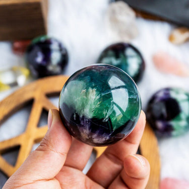 Snowflake Fluorite Sphere