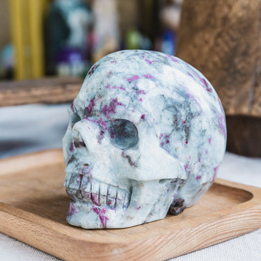 Pink Tourmaline Skull