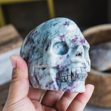 Pink Tourmaline Skull