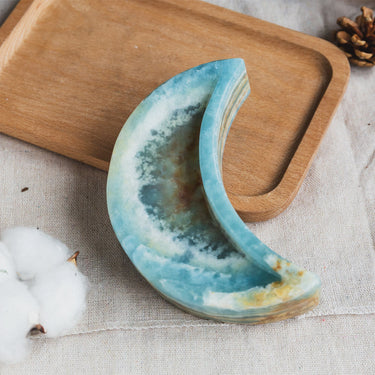 Blue Onyx Moon Bowl