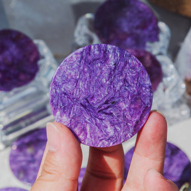 Charoite Round Slice