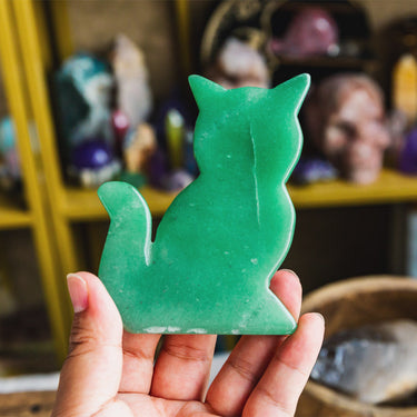 Green Aventurine Cat Slice