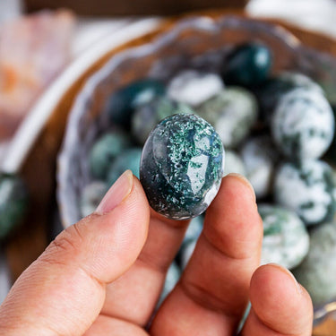 Moss Agate Tumbled Stone