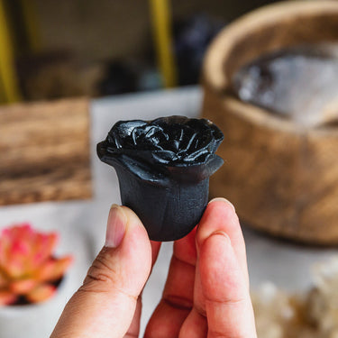 Black Obsidian Flower