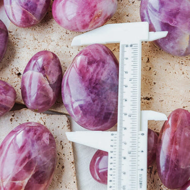 Lavender Rose Quartz Palm Stone