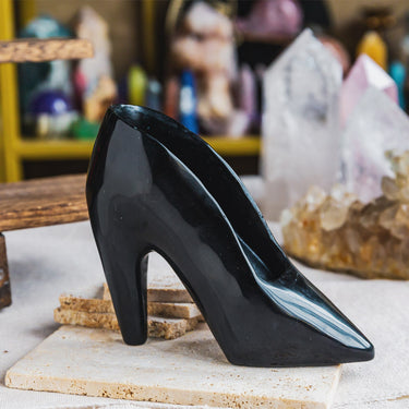 Black Obsidian High-heeled Shoes