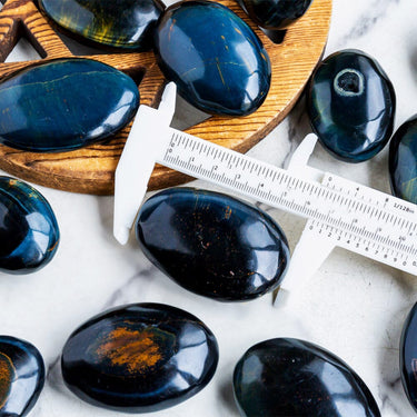 Blue Tigers Eye Palm Stone