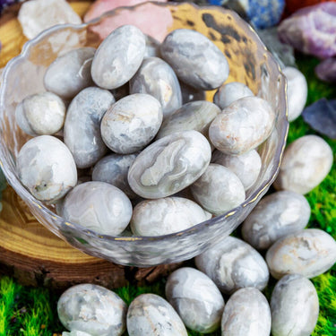 White Crazy Lace Agate Tumbled Stone